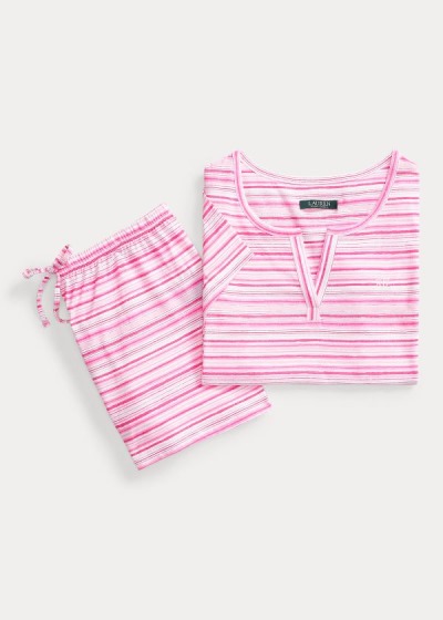 Dámské Pyžamo Ralph Lauren Striped Cotton Boxer - 07328-MCJK